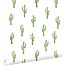 papier peint petit cactus du désert vert jungle tropicale de ESTAhome