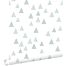 papier peint triangles graphiques bleu gris de ESTAhome