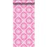papier peint motif de carrellages rose de ESTAhome