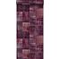 papier peint tapis patchwork kilim oriental bordeaux de ESTAhome