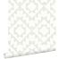 papier peint tapis Marrakech gris chaud clair et blanc mat de ESTAhome