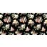 papier peint panoramique fleurs vintage multicolore sur noir de ESTAhome