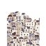 papier peint panoramique maisons méditerranéennes beige et gris de ESTAhome
