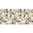 papier peint panoramique formes géométriques gris, beige et vert de ESTAhome