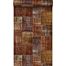 papier peint motif kilim brun rouille de Origin Wallcoverings