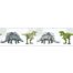 frise papier peint dinosaures vert, gris et blanc de A.S. Création
