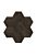 carreaux adhésifs en cuir écologique  hexagone brun foncé de Origin Wallcoverings