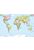 papier peint panoramique World Map multicolore de Komar