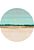 papier peint panoramique rond adhésif plage couleur sable et turquoise de Sanders & Sanders