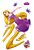 sticker mural Raiponce lilas violet et jaune de Sanders & Sanders