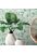 papier peint fleurs vert, blanc, bleu, vert menthe et argent de Livingwalls