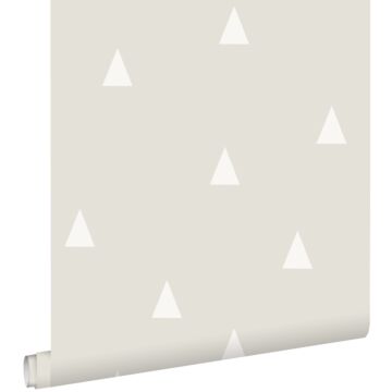 papier peint petits triangles graphiques gris clair de ESTAhome