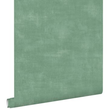 papier peint effet béton vert foncé de ESTAhome
