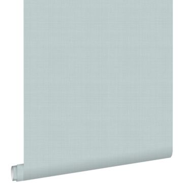 papier peint lin bleu gris de ESTAhome