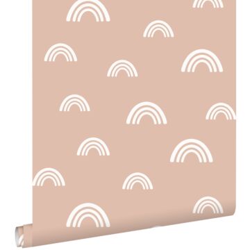 papier peint arcs en ciel rose terracotta de ESTAhome
