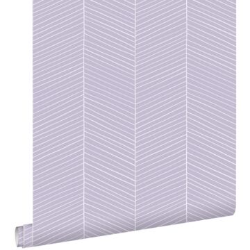 papier peint chevron lilas violet de ESTAhome