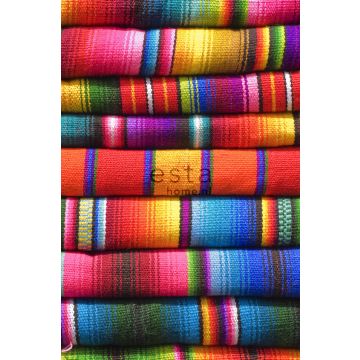 papier peint panoramique oreillers multicolore de ESTAhome