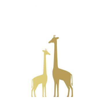 papier peint panoramique girafes jaune ocre de ESTA home