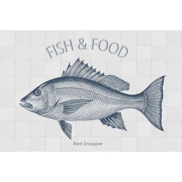 sticker mural poisson bleu de ESTA home