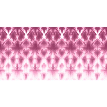 papier peint panoramique motif shibori tie-dye couvrant le mur entier rose intense fuchsia de ESTAhome