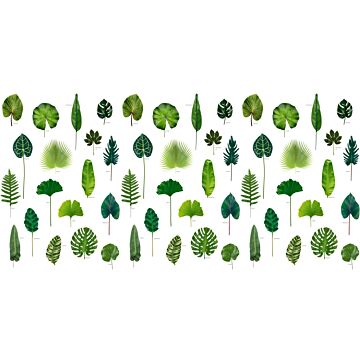 papier peint panoramique feuilles tropicales vert jungle tropicale de ESTAhome