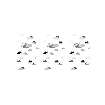 papier peint panoramique nuages noir et blanc de ESTAhome