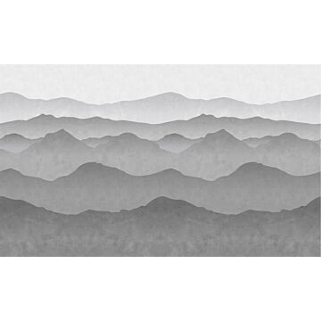 papier peint panoramique montagnes gris de ESTAhome