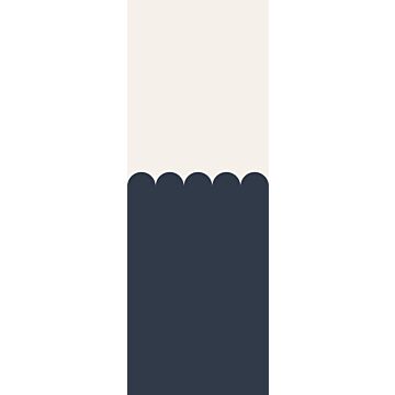 papier peint panoramique lambris bleu foncé de ESTAhome