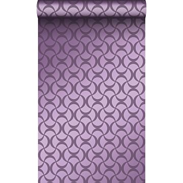 papier peint graphique violet de Origin Wallcoverings