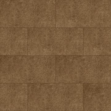 carreaux adhésifs en cuir écologique  rectangle marron cognac de Origin Wallcoverings