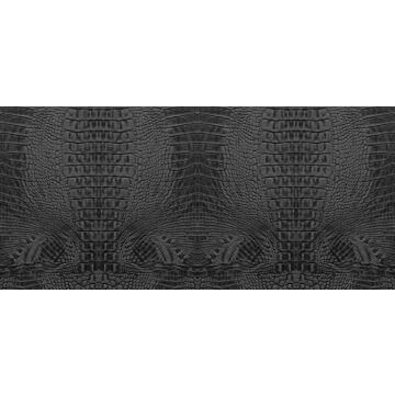 papier peint panoramique peau de crocodile noir de Origin Wallcoverings