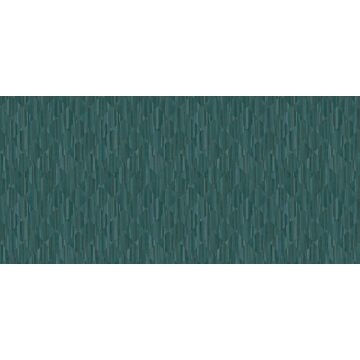 papier peint panoramique imitation bois en 3D bleu canard de Origin Wallcoverings