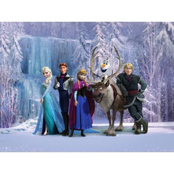 papier peint panoramique La Reine des neiges violet de Disney