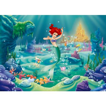 affiche Ariel - La Petite Sirène vert, bleu et rouge de Disney