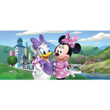 affiche Minnie Mouse & Daisy Duck vert, bleu et rose de Sanders & Sanders