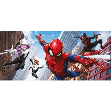 affiche Spider-Man rouge, bleu et gris de Sanders & Sanders