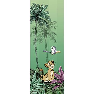 papier peint panoramique Le Roi lion Simba vert de Komar