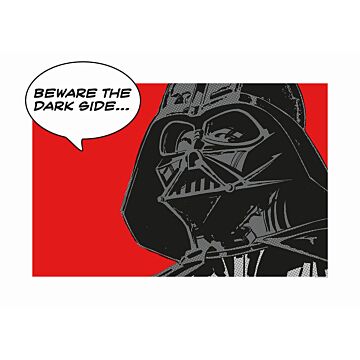 affiche Star Wars Classic Comic Quote Vader rouge et noir de Komar
