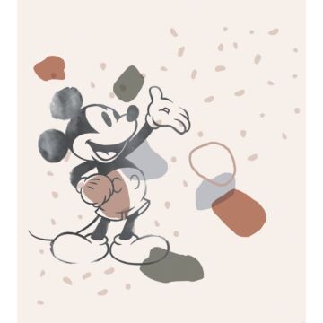 papier peint panoramique Mickey Mouse noir et blanc, rouge et bleu de Komar