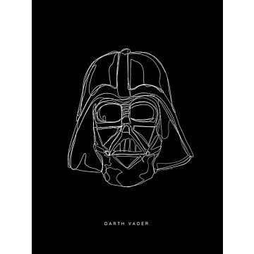 affiche Star Wars Lines Dark Side Vader noir et blanc de Sanders & Sanders