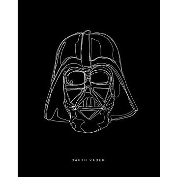affiche Star Wars Lines Dark Side Vader noir et blanc de Sanders & Sanders