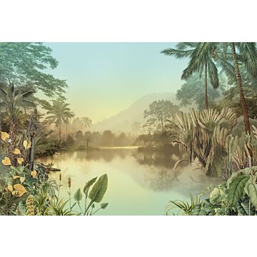 papier peint panoramique lac tropical vert de Sanders & Sanders