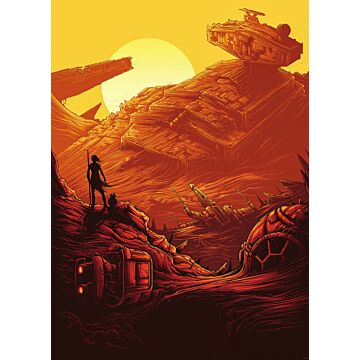 papier peint panoramique Star Wars orange chaude de Sanders & Sanders