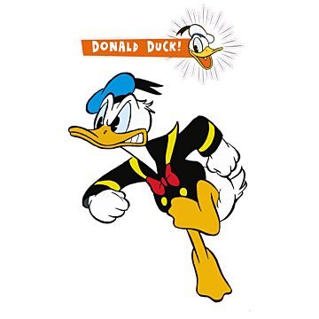 sticker mural Donald duck jaune, bleu et noir et blanc de Sanders & Sanders