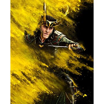 papier peint panoramique Loki manque jaune et noir de Komar