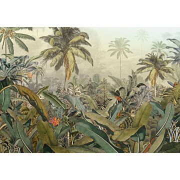 papier peint panoramique jungle vert de Komar