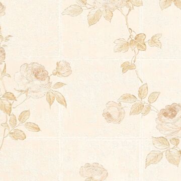 papier peint fleurs beige crème de A.S. Création
